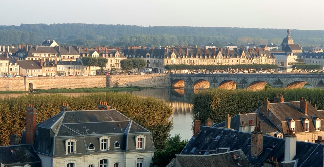 Park mit Aussicht auf Blois beim "La Connexion" Musikfestival